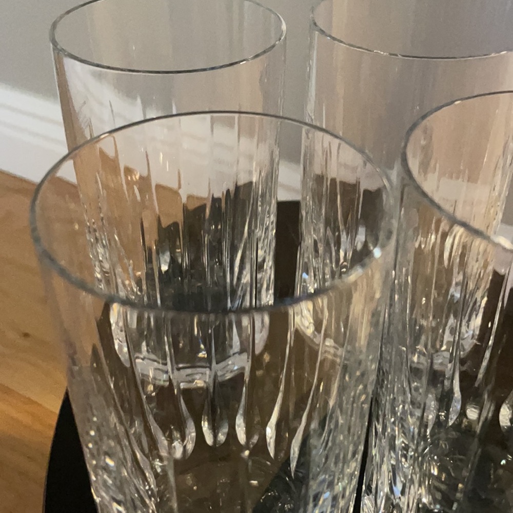 Handcut Crystal -24% Full Lead ~Calypso Hiball Glassware (4) 🥃 - Picture 5 of 15